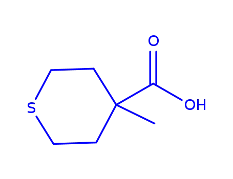 Molecular Structure of 1262411-34-6 (4-methylthiane-4-carboxylic acid)
