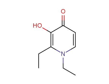 Molecular Structure of 115900-75-9 (1,2-diethyl-3-hydroxypyridin-4-one)