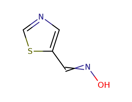 Molecular Structure of 116045-57-9 (5-Thiazolecarboxaldehyde,  oxime)