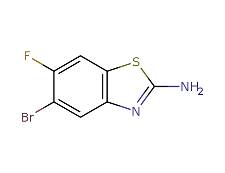 Molecular Structure of 1160789-91-2 (5-bromo-6-fluorobenzo[d]thiazol-2-amine)