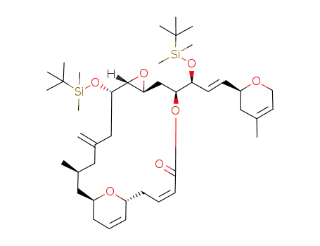 (Z)-(1R,3S,7S,8R,10S,12S,18R)-7-(tert-Butyl-dimethyl-silanyloxy)-12-[(E)-(S)-1-(tert-butyl-dimethyl-silanyloxy)-3-((S)-4-methyl-3,6-dihydro-2H-pyran-2-yl)-allyl]-3-methyl-5-methylene-9,13,22-trioxa-tricyclo[16.3.1.0<sup>8,10</sup>]docosa-15,19-dien-14-one