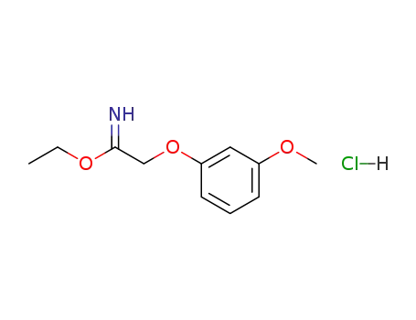 Molecular Structure of 103565-44-2 (2-(3-methoxy-phenoxy)-acetimidic acid ethyl ester; hydrochloride)