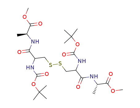 Molecular Structure of 126686-69-9 (S,S'-bis(tert-butyloxycarbonyl-cysteinylalanine methyl ester))