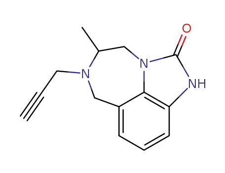 Molecular Structure of 126234-00-2 (5-methyl-6-(prop-2-yn-1-yl)-4,5,6,7-tetrahydroimidazo[4,5,1-jk][1,4]benzodiazepin-2(1H)-one)