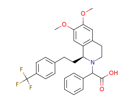 {(1S)-6,7-dimethoxy-1-[2-(4-trifluoromethyl-phenyl)-ethyl]-3,4-dihydro-1H-isoquinolin-2-yl}-phenyl-acetic acid