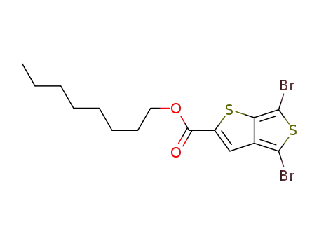 Molecular Structure of 1160823-85-7 (Octyl 4,6-DibroMothieno[3,4-b]thiophene-2-carboxylate)