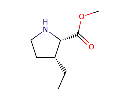 Molecular Structure of 171232-79-4 (L-Proline, 3-ethyl-, methyl ester, cis- (9CI))