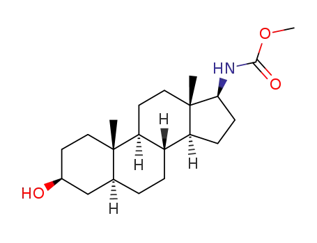 Molecular Structure of 126054-45-3 (methyl [(3beta,5alpha,8xi,9xi,14xi,17beta)-3-hydroxyandrostan-17-yl]carbamate)