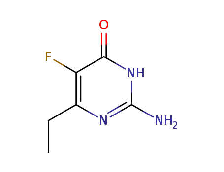Molecular Structure of 700-54-9 (6-ethyl-2-amino-5-fluoro-3<i>H</i>-pyrimidin-4-one)