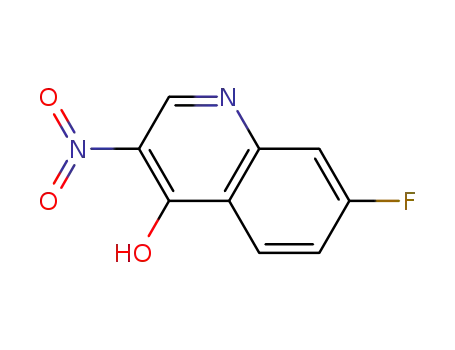 Molecular Structure of 256923-33-8 (7-FLUORO-4-HYDROXY-3-NITROQUINOLINE)