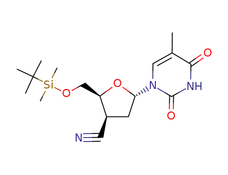 5'-O-(tert-butyldimethylsilyl)-3β'-cyano-3'-deoxy-α-thymidine