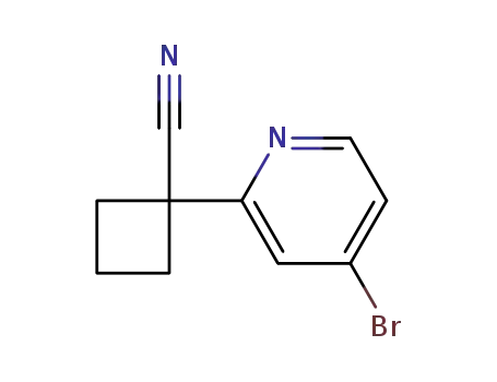 Molecular Structure of 1163707-59-2 (1-(4-broMopyridin-2-yl)cyclobutanecarbonitrile)