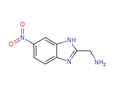 Molecular Structure of 115103-10-1 (1H-Benzimidazole-2-methanamine,5-nitro-(9CI))