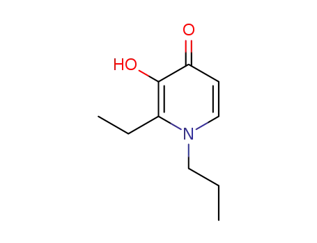 Molecular Structure of 115864-74-9 (2-ethyl-3-hydroxy-1-propyl-4-pyridinone)