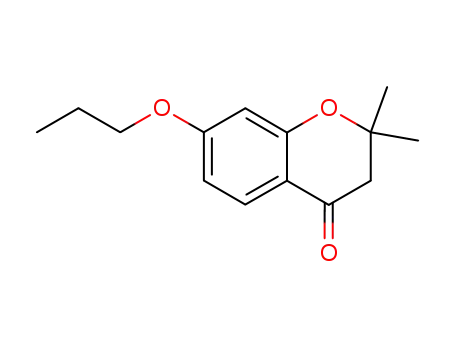 Molecular Structure of 115613-80-4 (2,2-DIMETHYL-7-PROPOXY-2,3-DIHYDRO-4H-CHROMEN-4-ONE)