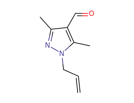 Molecular Structure of 1155595-91-7 (1H-pyrazole-4-carboxaldehyde, 3,5-dimethyl-1-(2-propenyl)-)