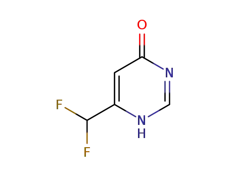 Molecular Structure of 126538-89-4 (4(1H)-Pyrimidinone, 6-(difluoromethyl)- (9CI))
