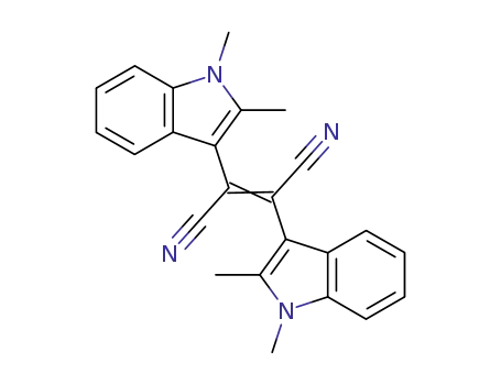 Molecular Structure of 122641-54-7 (1,2-dicyano-1,2-bis(1,2-dimethyl-3-indolyl)ethene)