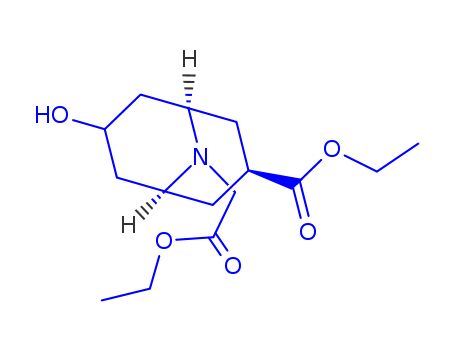 9-Azabicyclo[3.3.1]nonane-9-aceticacid, 3-(ethoxycarbonyl)-7-hydroxy-, ethyl ester