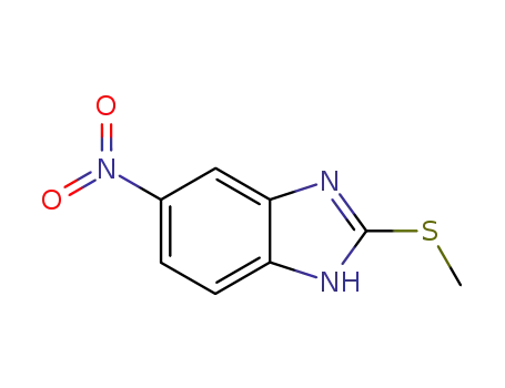 Molecular Structure of 30192-29-1 (2-methylsulfanyl-5-nitro-1<sup>(3)</sup><i>H</i>-benzoimidazole)