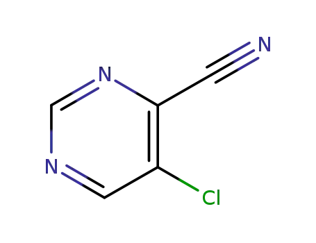 Molecular Structure of 114969-65-2 (4-Pyrimidinecarbonitrile, 5-chloro- (9CI))