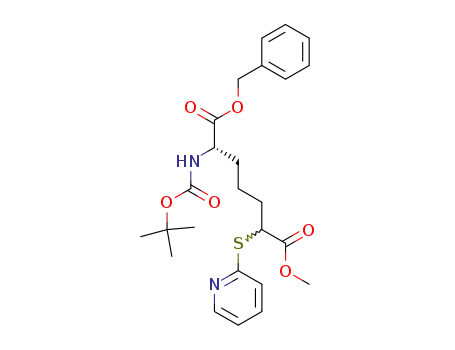 (S)-2-tert-Butoxycarbonylamino-6-(pyridin-2-ylsulfanyl)-heptanedioic acid 1-benzyl ester 7-methyl ester