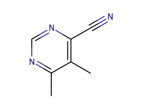 Molecular Structure of 114969-82-3 (4-Pyrimidinecarbonitrile, 5,6-dimethyl- (9CI))