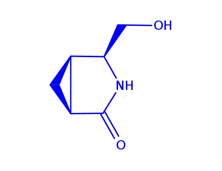 Molecular Structure of 1263285-61-5 (3-Azabicyclo[3.1.0]hexan-2-one, 4-(hydroxymethyl)-)