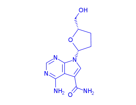 4-amino-7-[(2R,5S)-5-(hydroxymethyl)tetrahydrofuran-2-yl]-7H-pyrrolo[2,3-d]pyrimidine-5-carboxamide