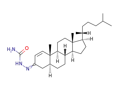 Molecular Structure of 116027-95-3 (1-Coprosten-3-one semicarbazone)
