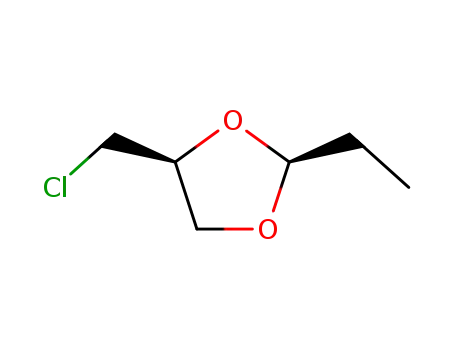 Molecular Structure of 116111-72-9 (1,3-Dioxolane,  4-(chloromethyl)-2-ethyl-)