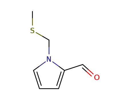 Molecular Structure of 126400-46-2 (1H-Pyrrole-2-carboxaldehyde, 1-[(methylthio)methyl]- (9CI))