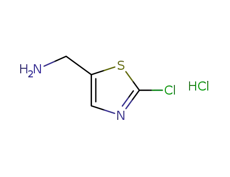 Molecular Structure of 153471-67-1 ((2-CHLOROTHIAZOL-5-YL)METHYLAMINE HYDROCHLORIDE)