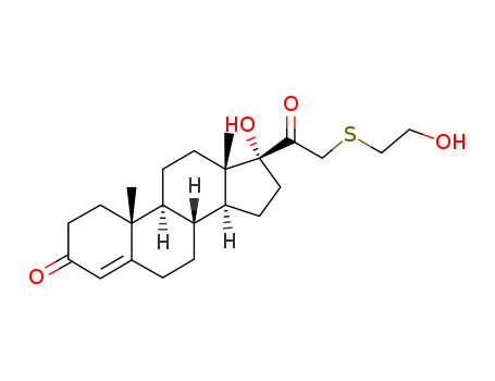 Pregn-4-ene-3,20-dione,17-hydroxy-21-[(2-hydroxyethyl)thio]- (9CI)