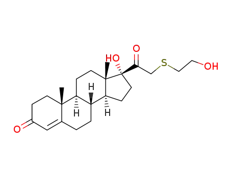 Molecular Structure of 114967-92-9 (17-hydroxy-21-[(2-hydroxyethyl)sulfanyl]pregn-4-ene-3,20-dione)