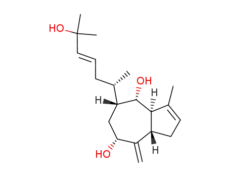 Molecular Structure of 115890-57-8 ((3aS)-1,3aα,4,5,6,7,8,8aβ-Octahydro-5α-[(1R,3E)-5-hydroxy-1,5-dimethyl-3-hexenyl]-3-methyl-8-methyleneazulene-4α,7α-diol)