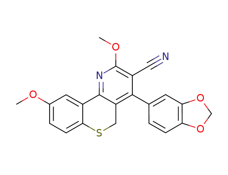5H-(1)Benzothiopyrano(4,3-b)pyridine-3-carbonitrile, 4-(1,3-benzodioxol-5-yl)-2,9-dimethoxy-
