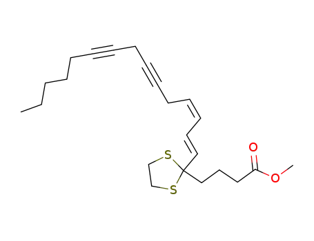 4-[((1E,3Z)-2-Pentadeca-1,3-diene-6,9-diynyl)-[1,3]dithiolan-2-yl]-butyric acid methyl ester