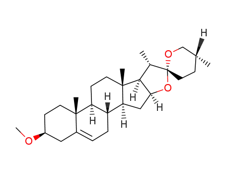 Molecular Structure of 116292-24-1 (O-methyl 3-β-hydroxy-5-spirostene)