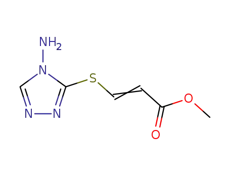 Molecular Structure of 126335-05-5 (methyl (2E)-3-[(4-amino-4H-1,2,4-triazol-3-yl)sulfanyl]prop-2-enoate)