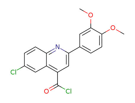 Molecular Structure of 19022-99-2 (6-chloro-2-(3,4-dimethoxyphenyl)quinoline-4-carbonyl chloride)