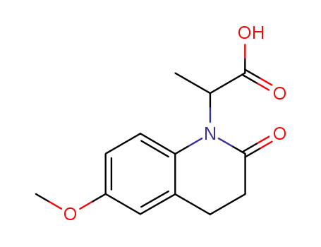 1(2H)-Quinolineacetic  acid,  3,4-dihydro-6-methoxy--alpha--methyl-2-oxo-