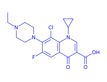 3-QUINOLINECARBOXYLIC ACID,8-CHLORO-1-CYCLOPROPYL-7-(4-ETHYL-(PIPERAZIN-1-YL))-6-FLUORO-1,4-DIHYDRO-4- OXO-