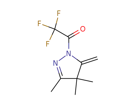 Molecular Structure of 115174-64-6 (1H-Pyrazole, 4,5-dihydro-3,4,4-trimethyl-5-methylene-1-(trifluoroacetyl)- (9CI))