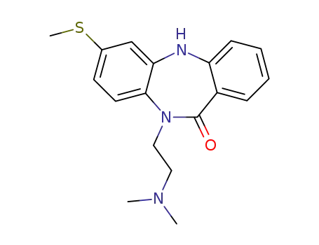 Molecular Structure of 1163-28-6 (10-[2-(dimethylamino)ethyl]-7-(methylsulfanyl)-5,10-dihydro-11H-dibenzo[b,e][1,4]diazepin-11-one)