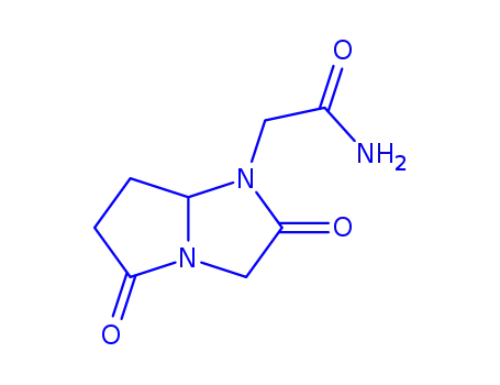 Molecular Structure of 126101-04-0 (2-(2,5-dioxohexahydro-1H-pyrrolo[1,2-a]imidazol-1-yl)acetamide)