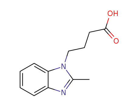 Molecular Structure of 115444-73-0 (4-(2-METHYL-1H-BENZIMIDAZOL-1-YL)BUTANOIC ACID)
