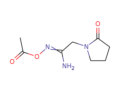 1-Pyrrolidineethanimidamide, N-(acetyloxy)-2-oxo-