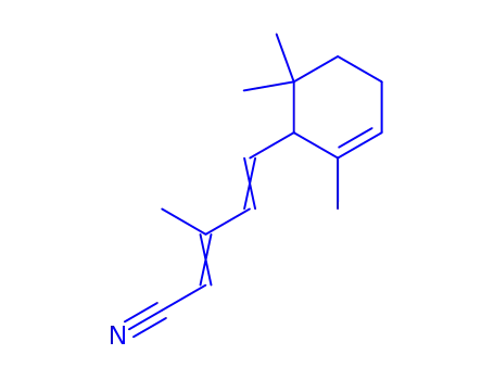 Molecular Structure of 1155402-76-8 ((2Z,4E)-3-METHYL-5-(2,6,6-TRIMETHYL-1-CYCLOHEXEN-1-YL)-PENTA-2,4-DIENENITRILE)