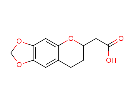 Molecular Structure of 1262212-30-5 (7,8-Dihydro-6H-1,3-dioxolo[4,5-g][1]benzopyran-6-acetic acid)